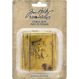 Tim Holtz Stencil Chips Gold