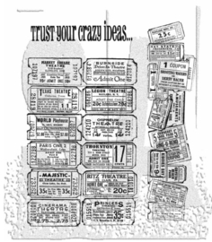 Tim Holtz Cling Stamps - Admit One