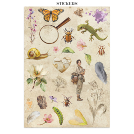 All Around - Junk Journal Stickers, Backgrounds, Cut-Outs