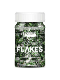 Gekleurde Flakes - Groen-Zilver