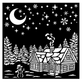 Thick Stencil, Christmas Village  -  #PRE-ORDER#