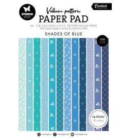 Vellum Pattern Paper Pad - Shades of Blue