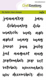 Bullet Journal - maanden 10mm (Eng)  - Clearstamp