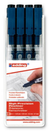 Edding Drawliner Set - Zwart 4 pcs