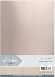 Metallic cardstock linnen - Rose Gold