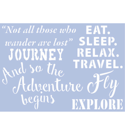 Travel Quotes 2 - Stencil