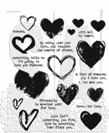 Tim Holtz Cling Stamps - Love Notes