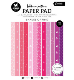 Vellum Pattern Paper Pad - Shades of Pink