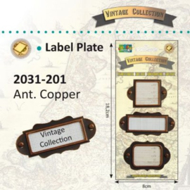 Label Plate Bronze - Decoratie metaal