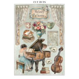Symphony - Junk Journal Stickers, Backgrounds, Cut-Outs