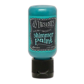 Vibrant Turquoise - Dylusions Shimmer Paint Flip Cap Bottle