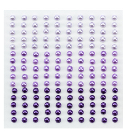 Adhesive half pearls 3 tinten paars