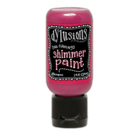 Pink Flamingo - Dylusions Shimmer Paint Flip Cap Bottle