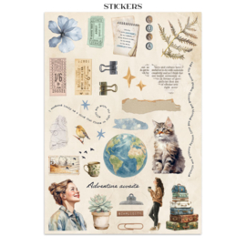Secret Diary - Junk Journal Stickers, Backgrounds, Cut-Outs