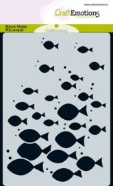 Ocean - School of Fish - Stencil A6