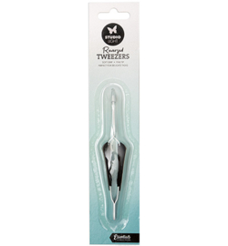 Reversed Tweezers Soft Grip Fine Tip