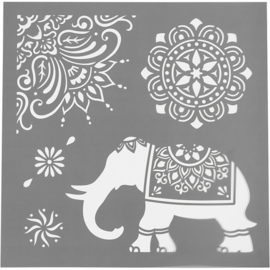 Oosterse Motieven - Olifant - Stencil