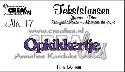 Opkikkertje (NL) - Tekststans