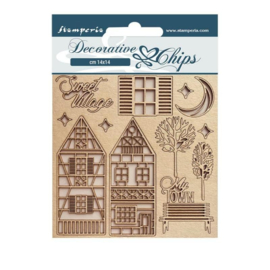 Decorative Chips, Sweet Winter - Village  - 