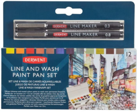 Derwent line and wash paint set