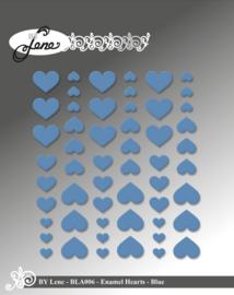 Enamel Hearts - Blue