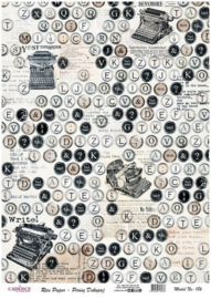 Typemachine - Letters - Rijstpapier A3