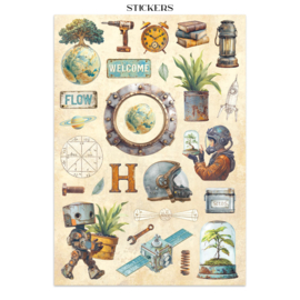 A New Beginning - Junk Journal Stickers, Backgrounds, Cut-Outs