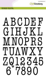 Alfabet Typewriter hoofdletters +/- 27mm - Clearstamp
