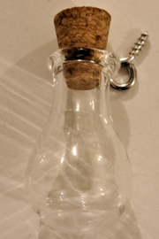 Mini glazen flesje met kurk & schroef
