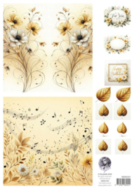 pop-up en decoupage - geel C