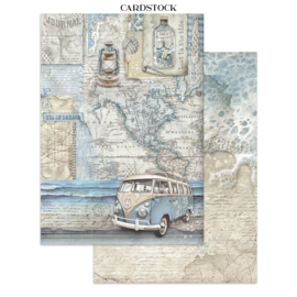 Silent Sea - Junk Journal Stickers, Backgrounds, Cut-Outs