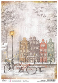 Memories of a Snowy Day - Home for the Holiday - Rijstpapier