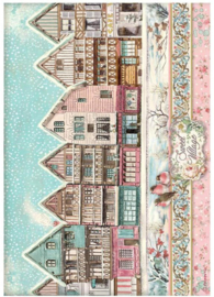 Sweet Winter  Sweet Village - Rijstpapier