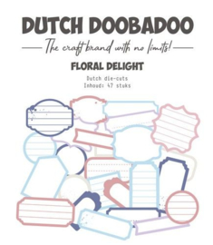 Dutch Doobadoo - Floral Delight Tags - Ephemera