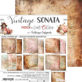 Vintage Sonata 8x8 Inch Basic Papers Set