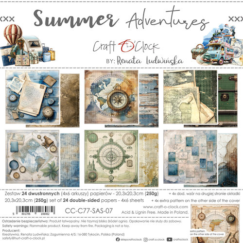 Summer Adventures 8x8 Inch Paper Set