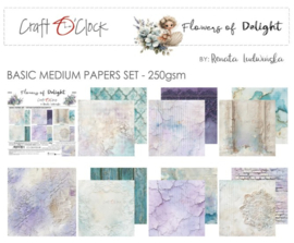 Flowers of Delight 8x8 Inch Basic Papers Set