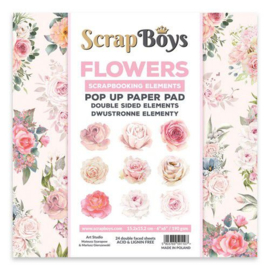 Scrap Boys - Flowers / Roses - POP UP Paper Pad