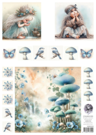 pop-up en decoupage - blauw B