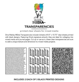 Dina Wakley MEdia Transparencies Typography Set 1