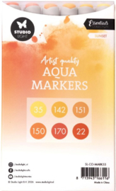 Aqua Markers Sunset