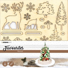 Kerstboom - Plywood Favourites Wooden Scenery/Hout