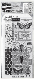 Tim Holtz Clear Stamp and Stencil  - Mixed Media #11