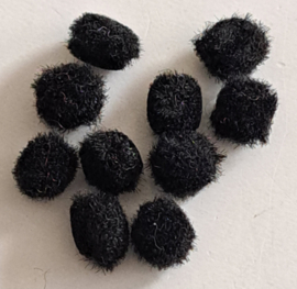 Pompons Zwart