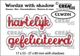 Wordzz with Shadow Hartelijk Gefeliciteerd (NL) - Stans