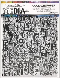 MEdia Collage Paper Jumbled Letters