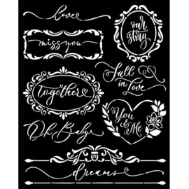 Romantic Collection Romance Forever Plates - Thick Stencil