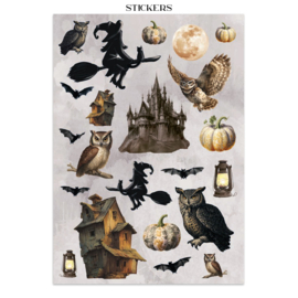 Halloween - Junk Journal Stickers, Backgrounds, Cut-Outs