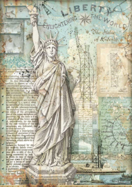 Sir Vagabond Aviator Statue of Liberty - Rijstpapier