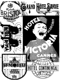 Hotel - Components Cling Mount Collage Stamp